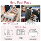F-color TSA Approved Toiletry Bag 3 Pack Medium - Clear Makeup Bag Travel Quart Size for Women Men, Clear Cosmetic Bag Airport Airline Compliant Carry on Bag, Leopard Print