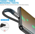 Short USB Type C Cable,3pack 1ft Premium Nylon Braided Fast Charging 3A Rapid Charger Quick Cord,Type C to A Cable Compatible for Samsung Galaxy S21 S20 S10 S9 S8 Plus,Note 20 10 9 8, LG V50 V40 G8 G7