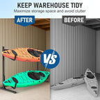 Kayak Rack for Outdoor Storage, Kayak Storage Rack, Adjustable Freestanding Kayak Rack Stand Holder for Paddleboard Surfboard for Indoor, Outdoor