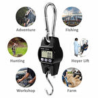 Digital Hanging Crane Scale 660LB/300KG， Deer Hunting Scales, Farm,Fishing, Fish, Meat，Game,Luggage Scale with Hold/Tare