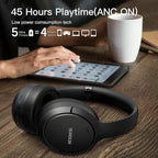 RUNOLIM Hybrid Active Noise Cancelling Headphones, Wireless Over Ear Bluetooth Headphones with Microphone, 70H Playtime, Foldable Headphone with HiFi Audio, Deep Bass for Home Travel Office