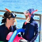 Kids Mask Fins Snorkel Set Snorkeling Packages, with Diving Mask, Snorkel, Adjustable Swim Fins, Mesh Bag, Anti-Fog Anti-Leak Snorkeling Gear for Kids for Snorkeling Swimming Diving