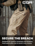 CQR Men's Flex Ripstop Tactical Pants, Water Resistant Stretch Cargo Pants, Lightweight EDC Hiking Work Pants