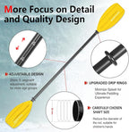 Kayak Paddles for Kid with Aluminum Shaft and PP Blade, Floating Kayaking Oars for Youth and Junior, Adjustable 163-183cm/64-72 Inches