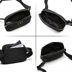 Gitus Belt Bag Fanny Pack Crossbody Bags with Initial Letter Patch Gifts for Wife Older Women Mother Coworker Bridesmaid Anniversary Travel Gifts Beach Gifts (Black-V)