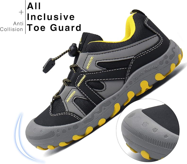 Mishansha Kids Hiking Boots Toddler Girls Boys Hiking Shoes Water-Resistant Anti-Collision Non-Slip Athletic Outdoor Trekking Boots