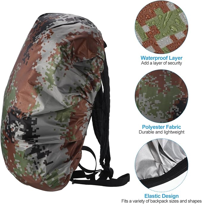 PATIKIL Waterproof Rucksack Cover, Non-Slip Backpack Rain Cover for Travel, Hiking, Camping, Climbing