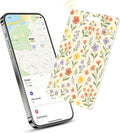 Wallet Tracker Card (iOS Only), Rechargeable Bluetooth Smart Tracking for Apple Find My Compatible Anti Tracker for Men Women Slim Item Locator for Purse Passport Key Luggage Tag (1Pcs/White FLR)