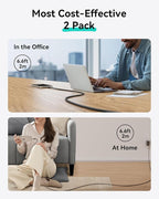 INIU Smallest 45W 20000mAh Power Bank with Built-in USB-C Cable & 240W Fast Charging [6.6ft, 2-Pack] Type C Charger Cord Combo
