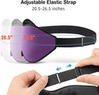 LitBear Sleep Mask for Side Sleeper Women Men, Eye Mask for Sleeping Light Blocking, 3D Contoured Cup Sleeping Mask, Soft Breathable Sleep Eye Mask with Adjustable Elastic Strap for Flight Nap