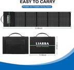 60watt Portable Solar Panels, Ip65 Waterproof Foldable Solar Panel Dual USB Ports QC3.0 DC 60W, Solar Charger for Small Power Station Camping Hiking Outdoor Activities