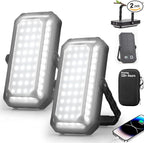 10000mAh Rechargeable LED Camping Lantern with LCD Display, 12 Light Modes, Dimmable & Waterproof, 120+ Hours Portable Light for Emergency, Power Outages, Outdoor Camping, Tent, 2 Packs