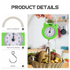 DOITOOL Portable Luggage Scale Manual Spring Hook Small Travel Suitcase Weight Scale High Precision Handheld for Travel and Home Use Fluorescent Green