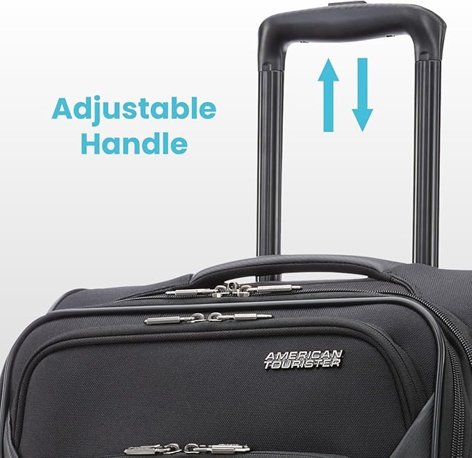 American Tourister 4 KIX 2.0 Expandable Softside Luggage with Spinner Wheels, 24 SPINNER, CLASSIC BLUE