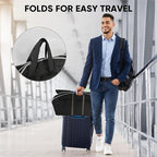 BALEINE 5PK Heavy Duty Garment Bag with Shoe Storage Travel Bag for Dresses, Suit, Coats Travel Essential (60", Black)