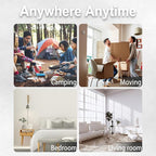 Air Mattress with Battery Pump, Rechargeable USB Electric Pump, Dutch Velvet Surface Self Inflatable Mattress Queen, Portable Air Bed for Camping, Indoor and Outdoor (18" Blue)