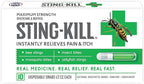 Sting-kill First Aid Anesthetic Swabs, Instant Pain + Itch Relief from Bee Stings and Bug Bites, 10-Count