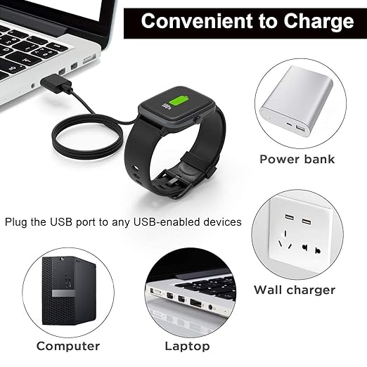 K52 K56 Pro Smart Watch Charger, [2-Pack] Type C Charger for SUNKTA/ESFOE/Linwear/ATEVENSE/EIGIIS/SENBONO K52 K56 Pro Smartwatch USB-C Magnetic Charging Cable