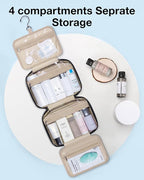 BAGSMART Hanging Travel Toiletry Organizer - Cosmetic Bag for Full Sized Toiletries, Basic-Black