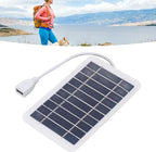Portable Solar Charger, 2W 5V Cell Phone Solar Charger USB Solar Panel for Camera Mobile Power Pack Outdoor Camping Emergency