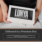 Lunya Sleep Mask with Box - Washable Silk Sleeping Mask and Headband for Beauty Routines - Thermoregulating Comfort for Restful Nights - Silk Eye Mask for Women - Large - Meditative Grey