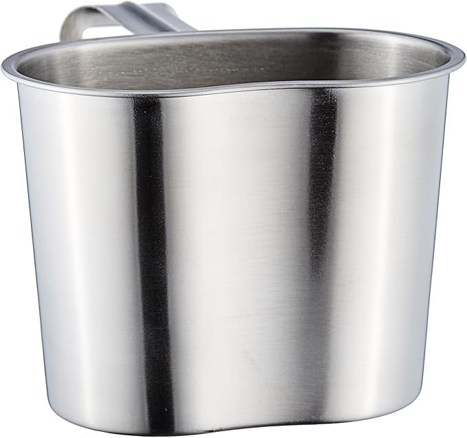 DARTMOOR G.I. Army Stainless Steel Canteen Military with Cup and Green Nylon Cover Waist Belt for Camping Hiking