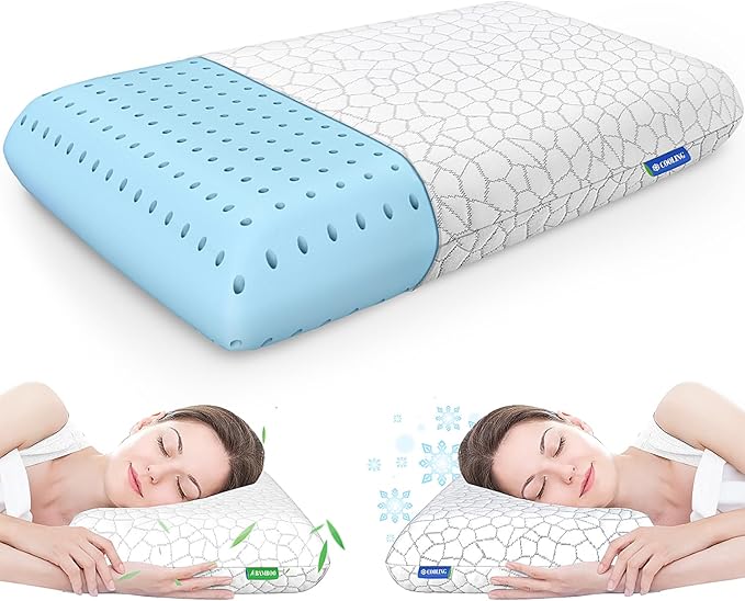 Memory Foam Pillows for Sleeping, Cooling Pillow with Removable and Machine Washable Cover, Bed Pillow for Side, Back and Stomach Sleepers, King Size (1 Pack)
