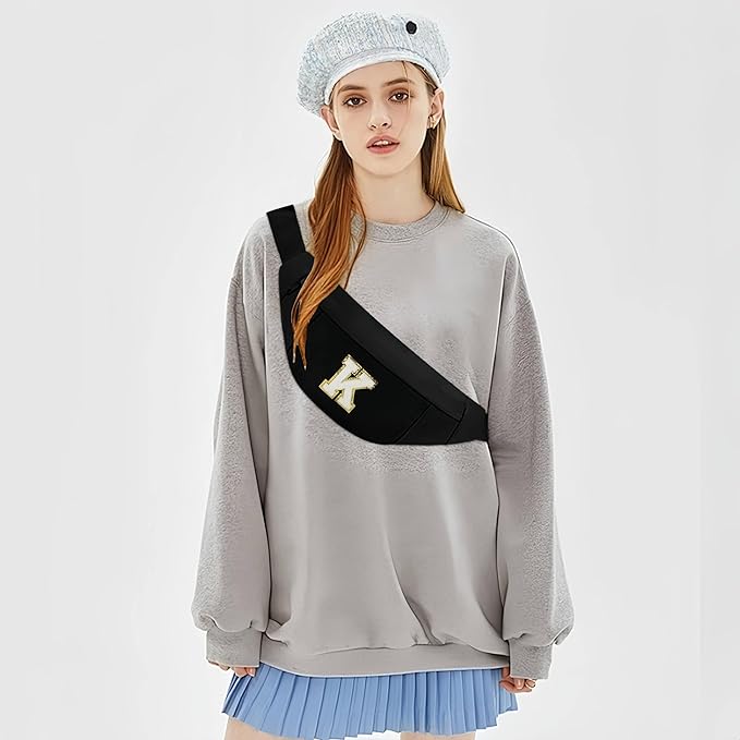 MAXTOP Large Crossbody Fanny Pack with 4-Zipper Pockets,Gifts for Enjoy Sports Festival Workout Traveling Running Casual Hands-Free Wallets Waist Pack Phone Bag Carrying All Phones