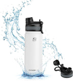 ROCKBROS Insulated Water Bottle with Straw, Stainless Steel Sports Water Cup Flask Leak Proof with Handle Keep Warm and Cold for Hiking, Cycling, Bike Travel, School Sports, Gym