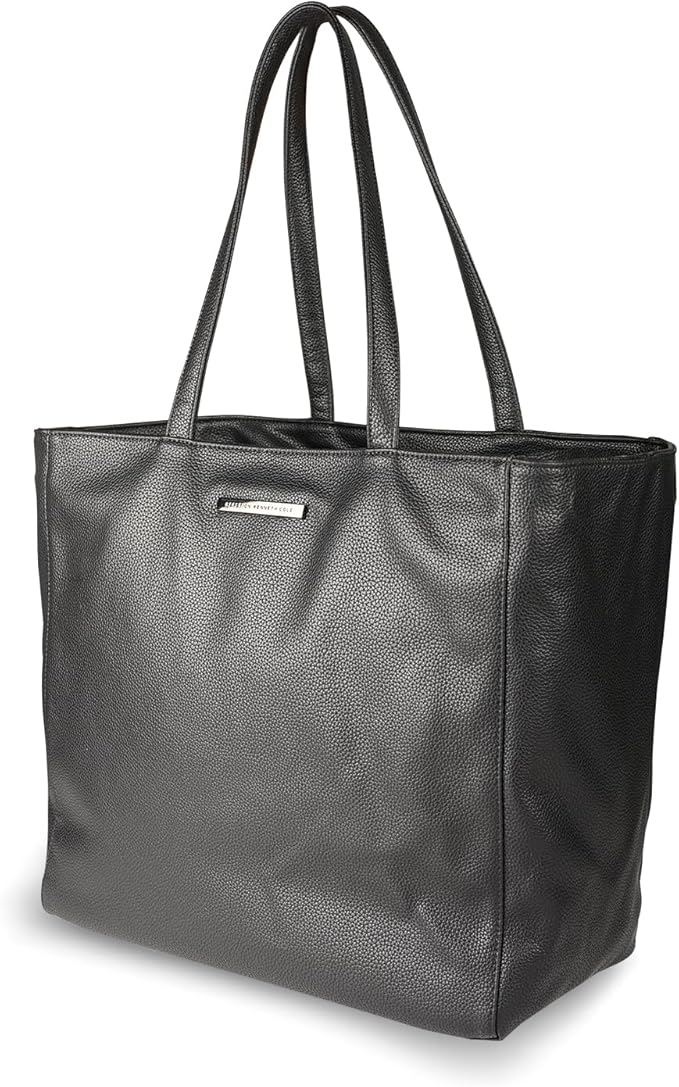 Kenneth Cole REACTION Marley Women’s Pebble Vegan Leather 16" Laptop Tote with Removeable 14" Laptop Sleeve, Black