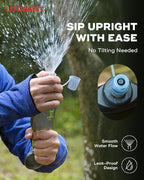 UTOBEST 500ml Soft Flask, 2 Pack Flexible TPU Hydration Water Bottle, Collapsible with 28mm Caliber for Running, Hiking, Cycling, Climbing, and Marathon Green