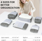 8 Set/6 Set/4 Set Compression Packing Cubes for Travel, Lightweight Vacation Travel Essentials, Travel Accessories for Suitcase Organizer Bags Set, Durable Luggage Organizer