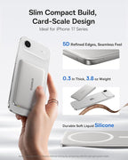 Baseus 0.3" Ultra Slim 5000mAh MagSafe Portable Charger Bundle with 10,000mAh 30W Magnetic Portable Charger Built-in Braided USB-C Cable for iPhone 17 Pro Max/Air/16/15/14/13, AirPods, iPad