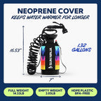 SUN NINJA Portable Shower, Camping Shower with 7 Mode Shower Head, Neoprene Cover Helps Keep Water Warm, High Pressure Hose, Easy to Carry