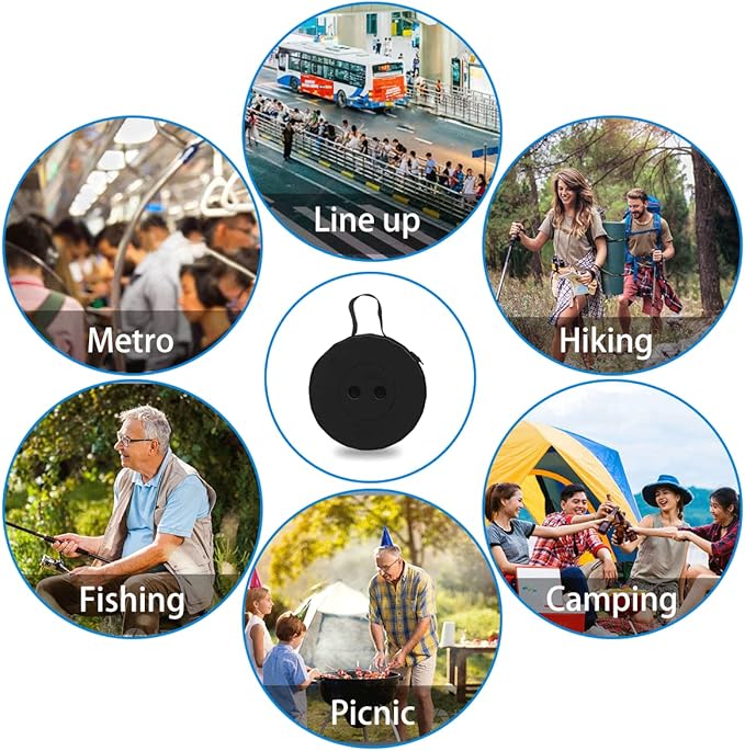 Upgraded Collapsible Stool,Load Capacity 440lbs, Lightweight Yet More Sturdy,Portable Retractable Folding Telescoping,Foldable Camping Stool for Camping Fishing Hiking BBQ