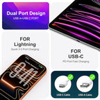 3 Pack Dual Port USB C Charger Block, 20W Power Delivery + QC3.0 USB A Double Port Fast Charging Brick for iPhone 14 15 16 17 Pro Max Plus SE X XS Cube, Quick Charge Plug Adapter (Blue)