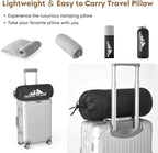 Travel Pillow Breathable Cover, Compressible Memory Foam Pillow Medium Firm for Travel Airplane Car Hiking Camping Outdoor