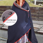 REDCAMP Large Waterproof Stadium Blanket for Cold Weather, Soft Warm Fleece Camping Blanket Windproof for Outdoor Sports, Dark Blue