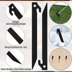 Deekin Plastic Tent Stakes 9 Inch Heavy Duty Tent Pegs Spike Hook Stakes for Summer Beach Garden Decorations Camping Outdoor Lawn Tarp