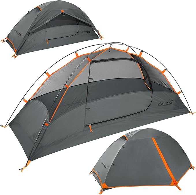 Clostnature Crux Lightweight Tent for Backpacking - 1/2/3/4 Person Ultralight Backpacking Tent, Waterproof Easy Setup Camping Tent, Hiking Tent for Outdoor, Hiking and Mountaineering
