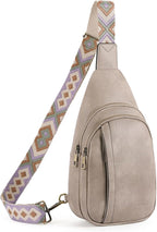 CLUCI Crossbody Bags for Women Men,Leather Sling Bag Cross Body Backpack for Woman Gifts for Women Birthday Unique