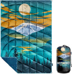 Camping Blanket,Lightweight Puffy Printed Camping Blanket Packable Outdoor Blanket for Camping,Traveling, Stadium, Hiking, Picnics