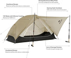 Naturehike Mongar UL 1-2 Person Backpacking Tent,15D Nylon Waterproof Ultralight One Person Two Person Tent with Footprint