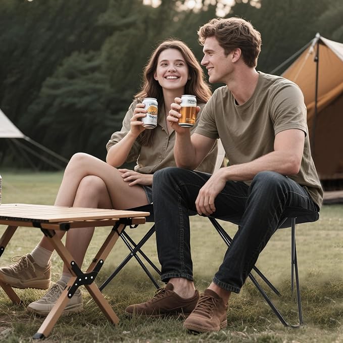 REDCAMP 2 Pack Extra Wide Camping stools, Oversized Surface Tripod Stools for Adulit for Fishing Hunting Backpacking Camping,Black