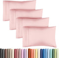 Pillowcases - Ultra Soft Hotel Quality Pillowcase Covers - Comfy, Cozy & Wrinkle Free - Shrinkage, Stain & Fade Resistant - Machine Washable Pillow Protectors - (Queen, Baby Pink, 4 Piece Set)