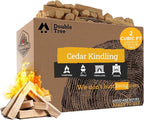 Double Tree Fire Starter Sticks - 100% Natural Cedar Wood Kindling, Quick & Easy Burning for Campfire, Camping Cooking Stove, Fire Pit, Fireplace & Grilling, lndoor & Outdoor - (X-Large 2 Cubic ft)