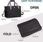 iknoe Large Cooler Bag Collapsible, 24L Insulated Bags, Leakproof Lunch Cooler Tote with Multi-Pockets for Adult Insulated Thermal Bag for Beach, Picnic, Office Work, Black 36-Can