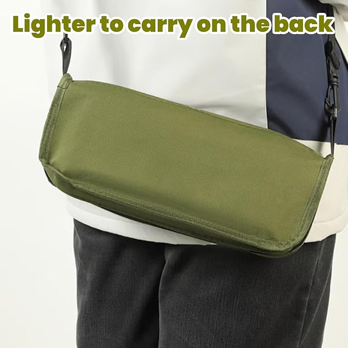 Foldable Portable Backpack Stool|Collapsible Stool for Camping,Hiking |Lightweight Ultralight Pocket Chair|Capacity 330LBS|Outdoor Footstool for Travel Walking Fishing Picnic BBQ (Black, Small)