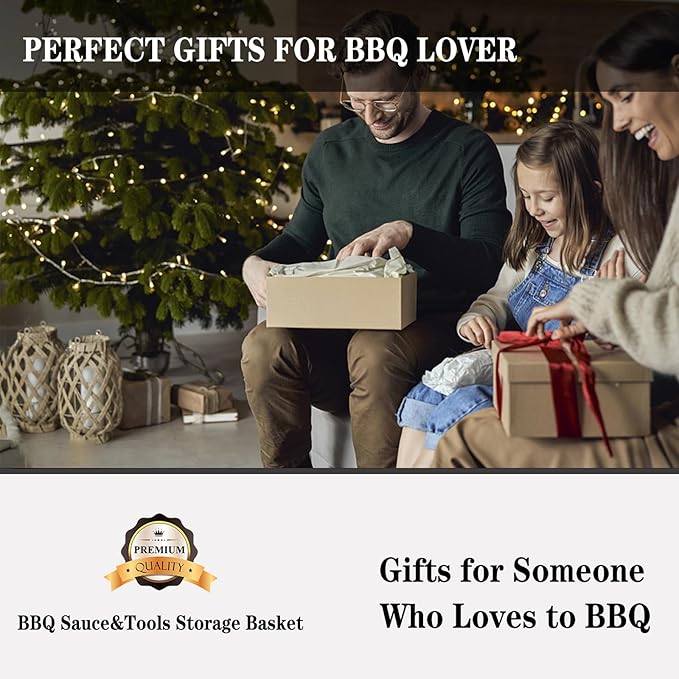 BBQ Sauce&Tools Storage Basket it more convenient for you to carry barbecue sauce tools outdoors, on the beach, and on barbecues, and it is easier to store barbecue sauce tools.