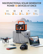 EBL Portable Power Station 500, 519.4Wh Outdoor Solar Generator with 110V/500W AC Outlet for Home Use, Emergency Backup, Camping